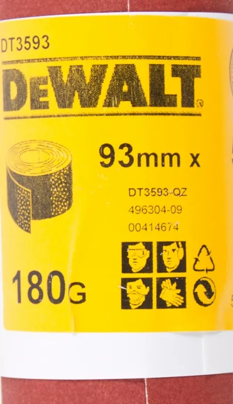 DeWALT DT3593 Schuurpapier - K180 - rol 5 meter - 93mm | Topkwaliteit
