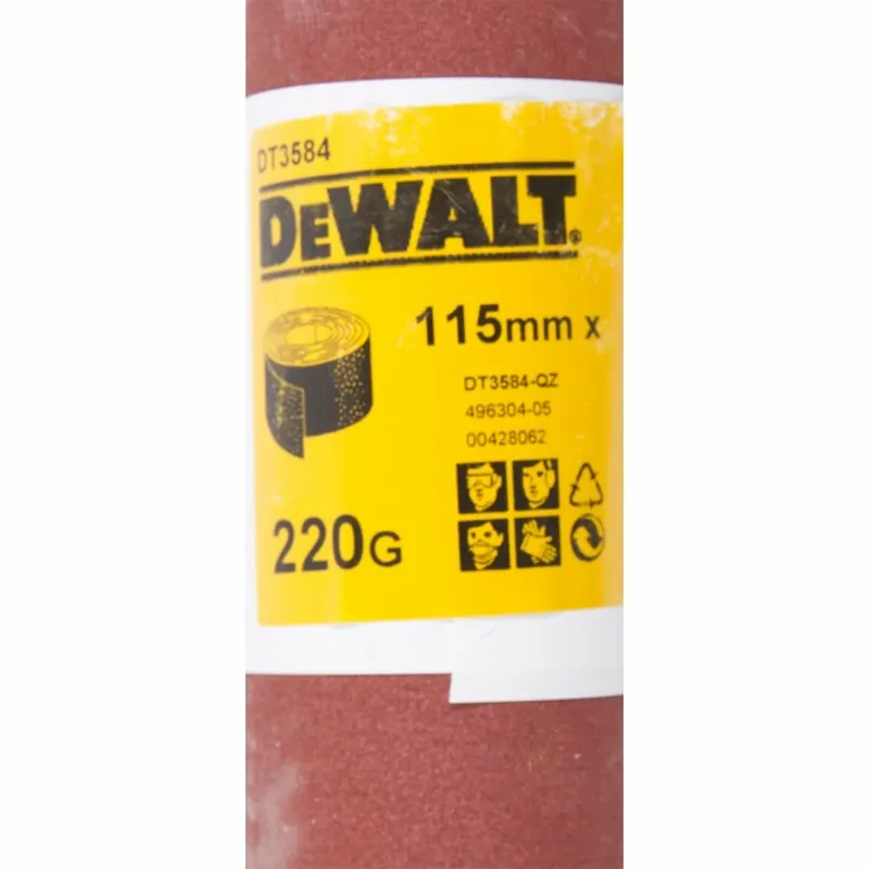 Topkwaliteit | DeWALT DT3584 Schuurpapier - K220 - rol 5 meter - 115mm