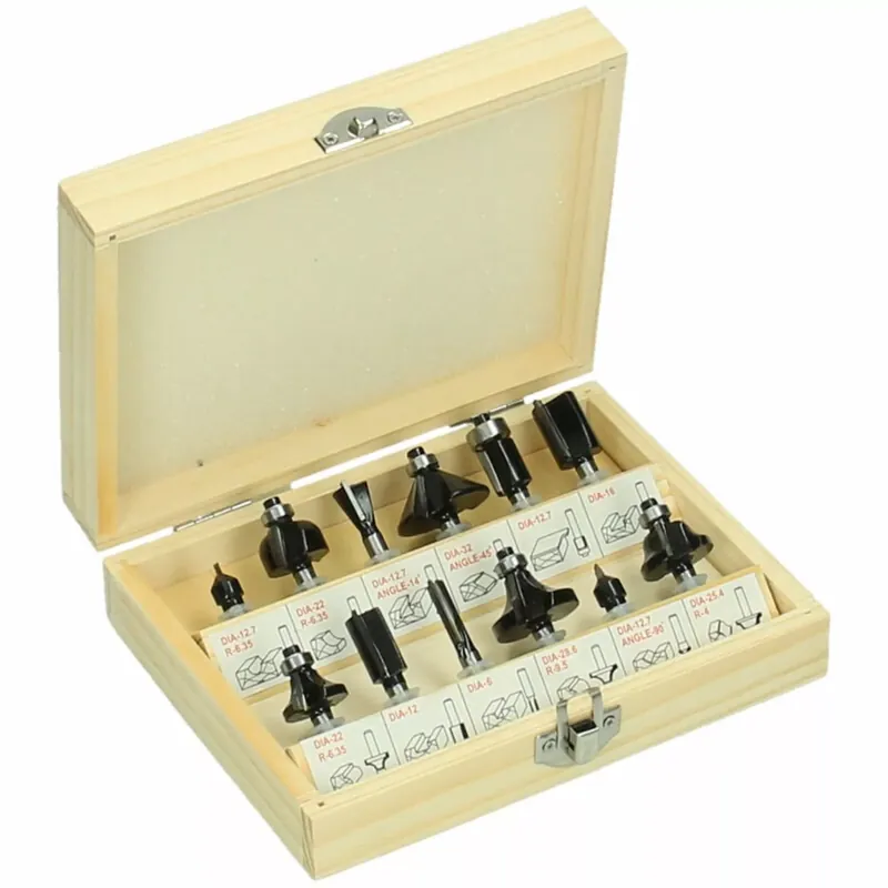 HiKOKI 711016 12 delige frezenset in houten koffer - 6mm | Vanaf nu beschikbaar