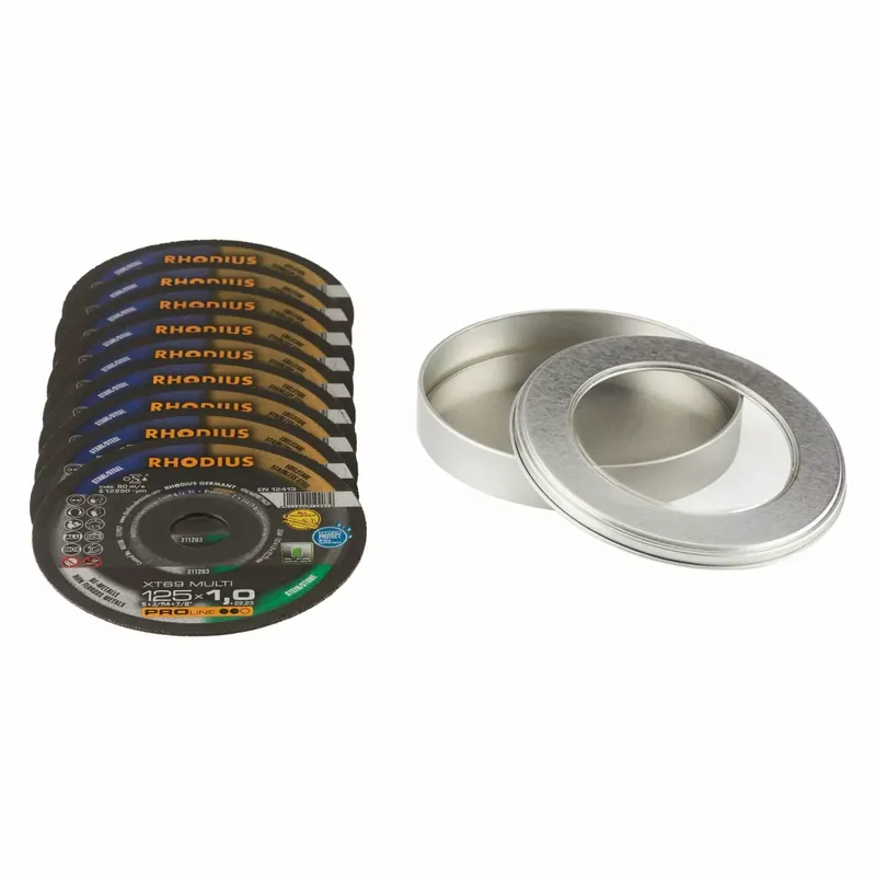 Rhodius XT69 Multi Doorslijpschijvenset in opbergblik - 125 x 1,0 x 22,23mm (10st) - Alleen vandaag