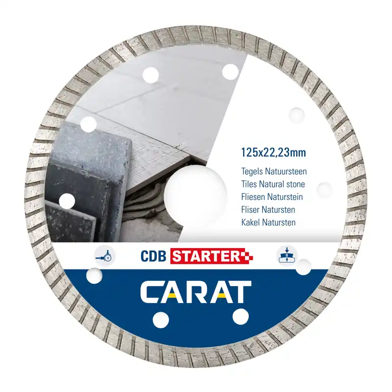 Carat CDBS125300 Diamantzaagblad voor droogzagen - 125x22,23mm - Tegels/Natuursteen | Vanaf nu beschikbaar