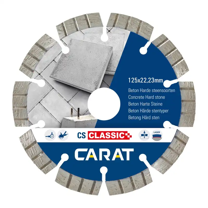 Carat CSC1253000 Diamantzaagblad voor droogzagen - 125 x 22,23mm - Beton | Tijdelijke actie