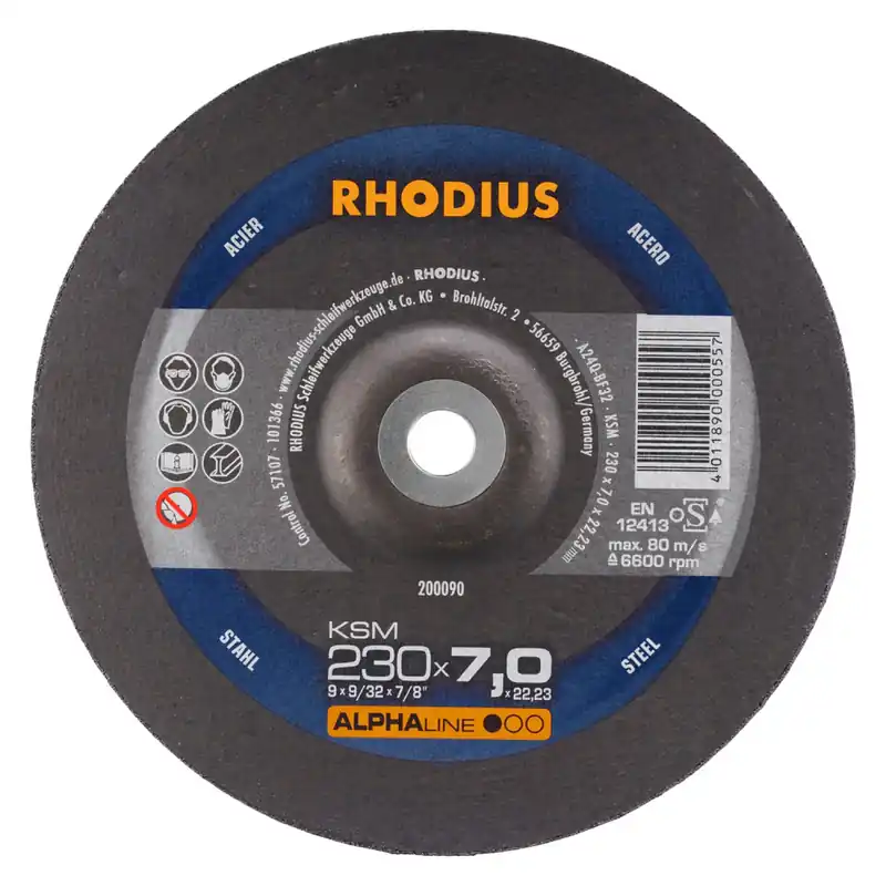 Rhodius 200090 KSM ALPHALINE l Afbraamschijf 230 x 22,23 x 7mm (10 st) - Dagdeal