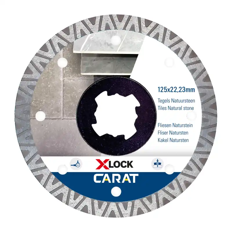 Topprijs - CARAT CTXLOCK125 Diamantzaag X-LOCK Tegels Ø125x22,23mm