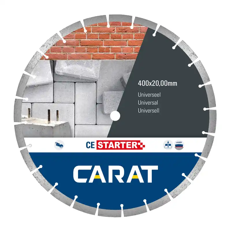 Carat CES4004000 Diamantzaagblad voor droogzagen - 25,4 x 400mm - Universeel | Bestseller