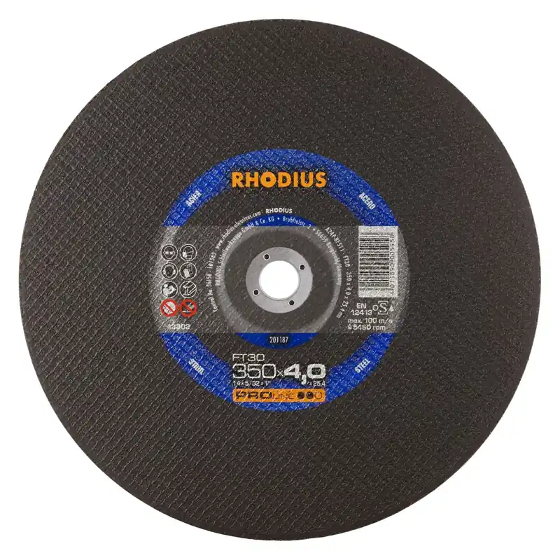 Premiumkwaliteit - Rhodius 201187 FT30 PROline ll Doorslijpschijf conventioneel 350 x 25,4 x 4mm (10 st)