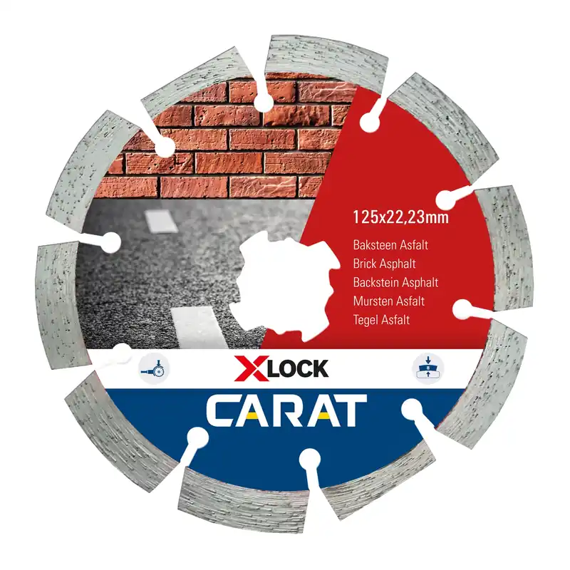 CARAT CAXLOCK125 Diamantzaag X-LOCK Baksteen Ø125x22,23mm - Erg populair