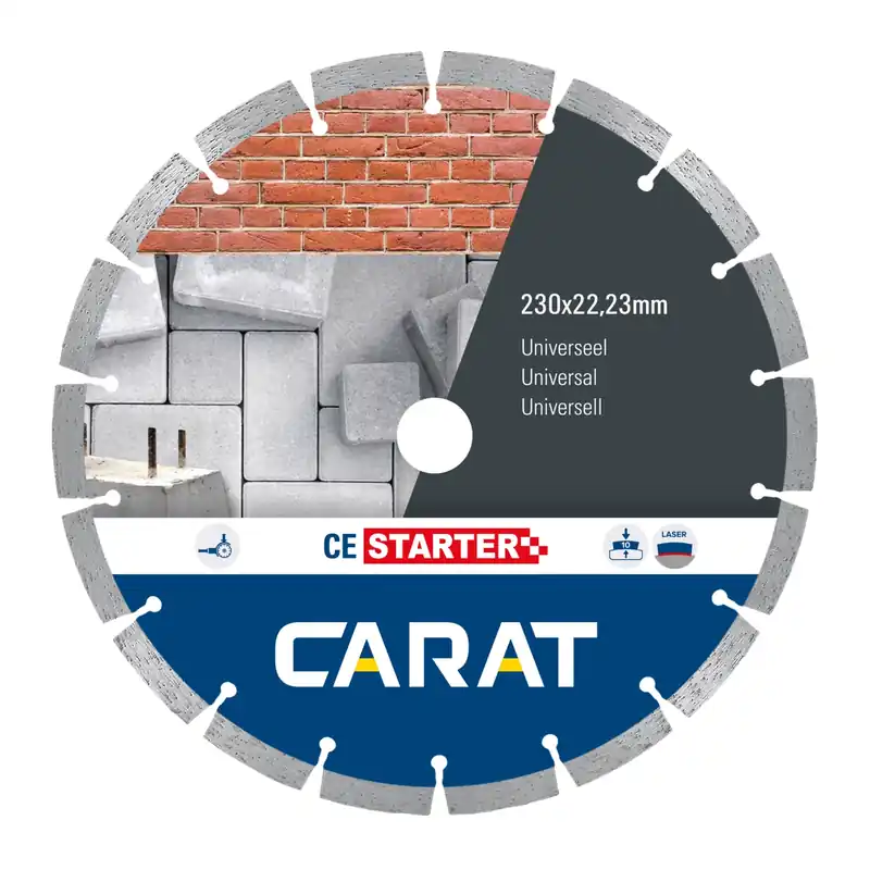 Carat CES2303000 Diamantzaagblad voor droogzagen - 230 x 22,23mm - Universeel | Bestel vandaag