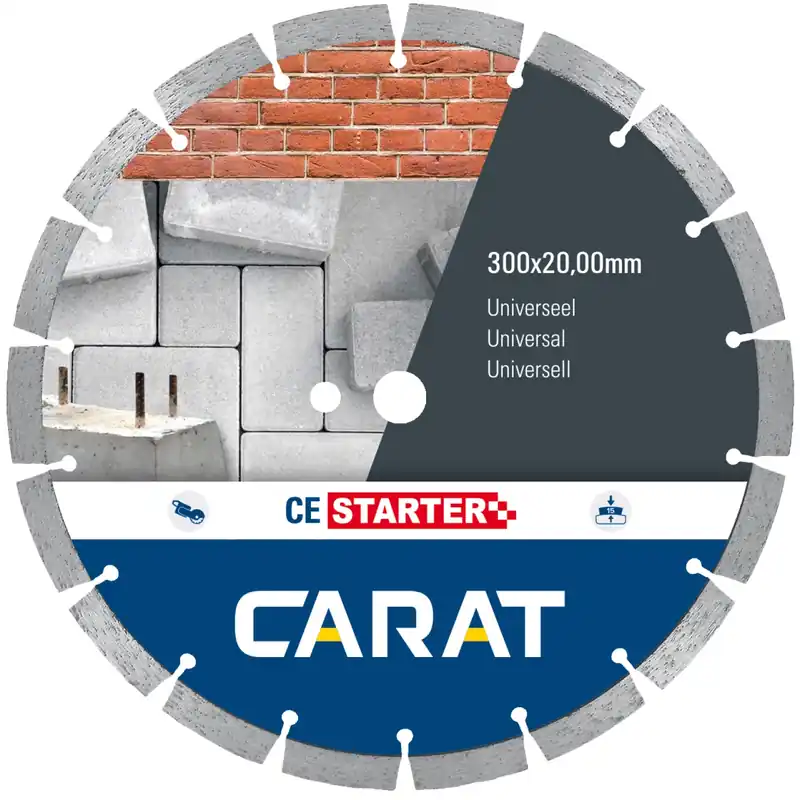 Carat CES3002000 Diamantzaagblad voor droogzagen - 300 x 20mm - Universeel | Slechts tijdelijk