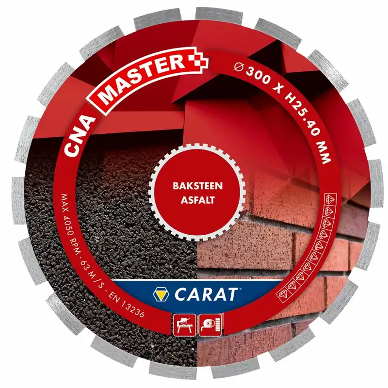Carat CNAM500400 Diamantzaagblad voor natzagen - 500 x 25,4 x 10mm - Steen / Asfalt | Online bestelbaar