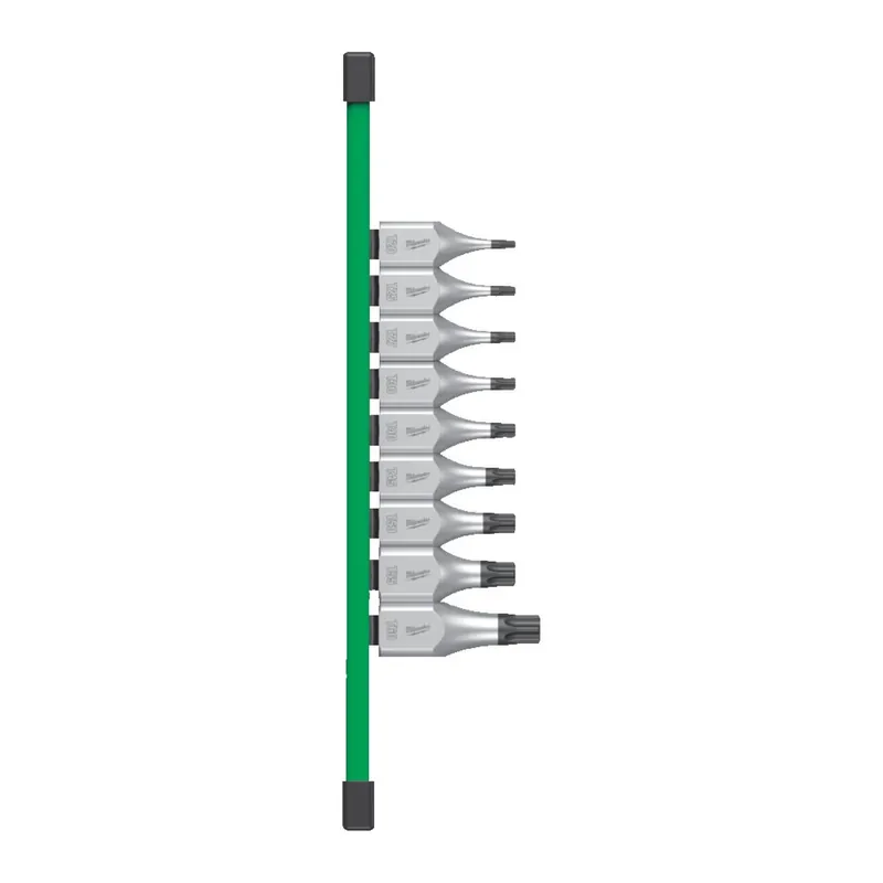 Milwaukee 4932480822 9-delige Bitset 1/2" FOUR FLAT op rail - Fabrieksprijs