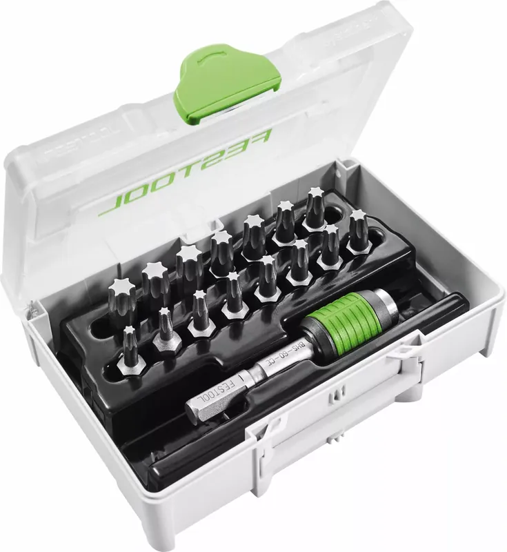 Hoge kwaliteit | Festool SYS3XXS CE-TX BHS 60 16-delige bitset in microsystainer - TX