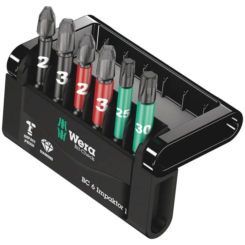 Wera 5057695001 6-delige Bit-Check Impaktor Bitset | Bestelbaar