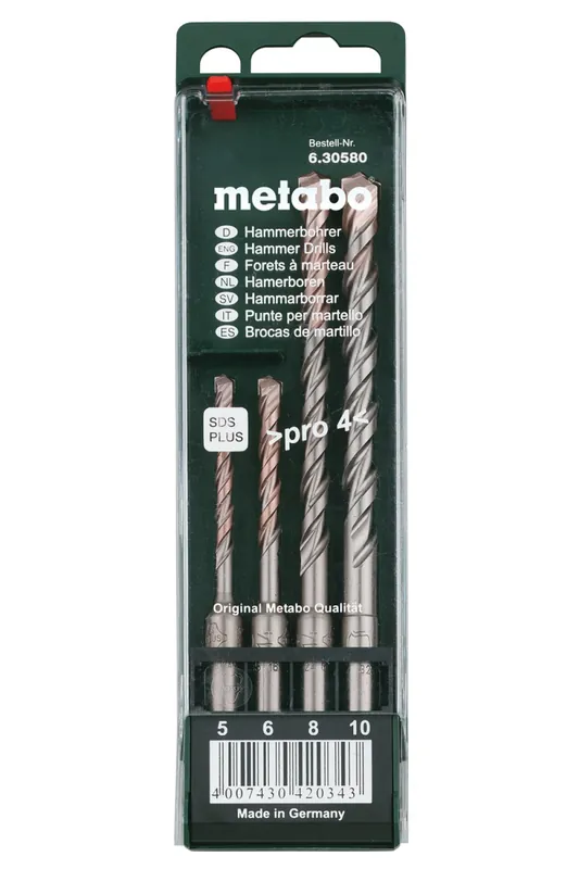 Bestelbaar - Metabo 630580000 SDS-Plus 4 delige Steenborenset