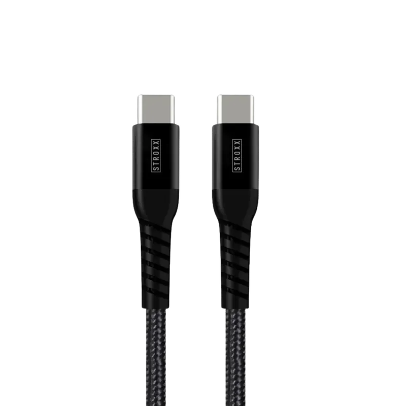 Voordelig | STROXX gsm laad en sync kabel USB C naar USB C (Android, 1,2 meter)
