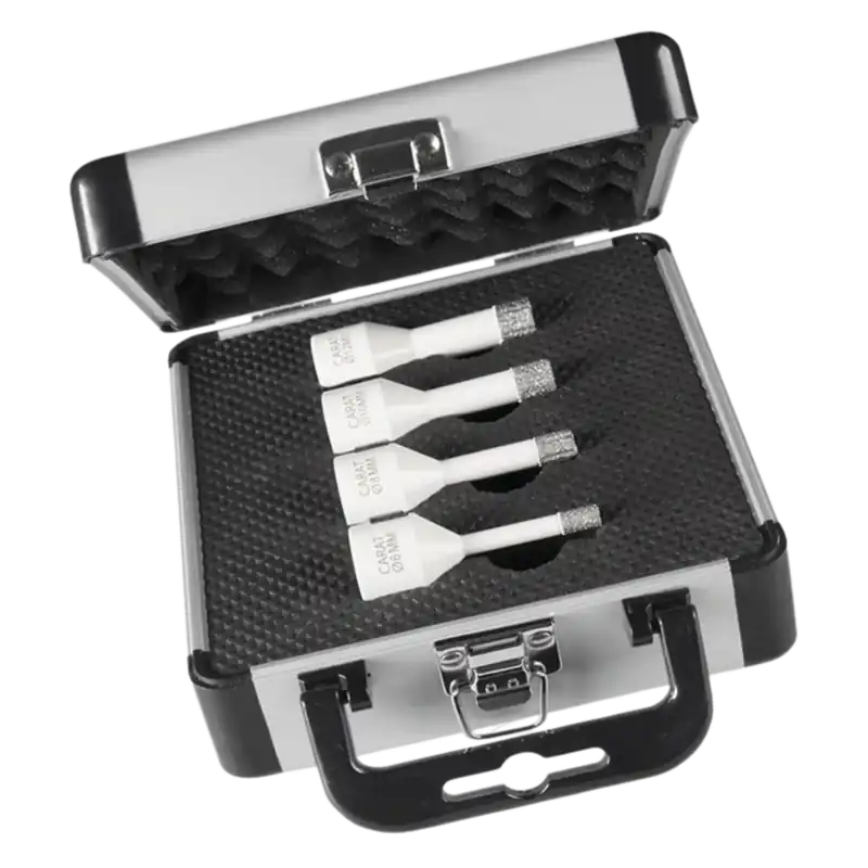Veilig betalen - Carat EHSSET04NF Diamantborenset (Ø6-8-10-12 mm, alu koffer)