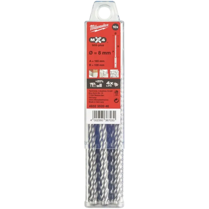 Nu beschikbaar | Milwaukee SDS-PLUS MX4 hamerboor (8 x 160 mm)