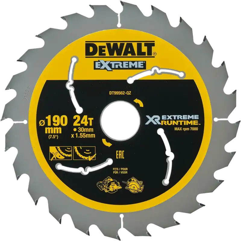 DeWALT DT99561-QZ Cirkelzaagblad (165 mm, 42T, 20 mm boring) - Fabrieksprijs