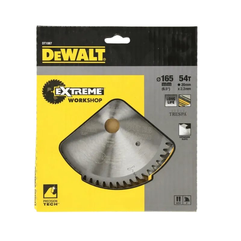 DeWALT Cirkelzaagblad Extreme (165 mm, 54T, 20 mm boring) - Hoog gewaardeerd