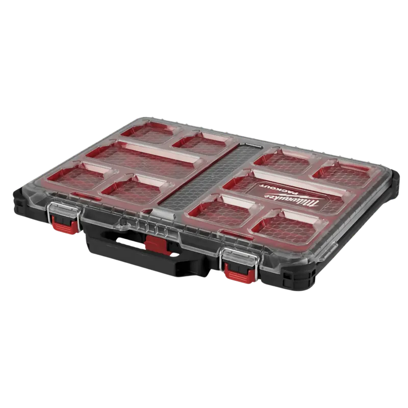 Actie | Milwaukee PACKOUT Slim Organiser (4932471064, 10 uitneembare bakken)