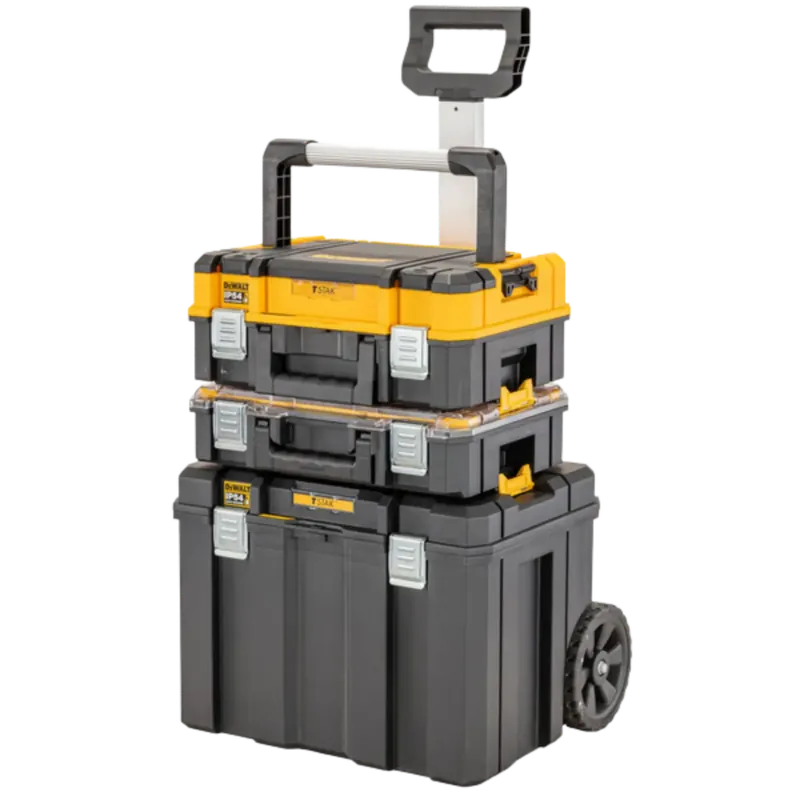 DeWALT TSTAK set (Top box LHG, organiser, gereedschapswagen) | Actie