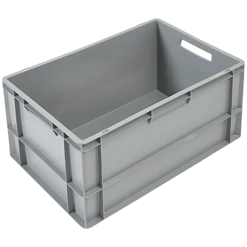 Plastibac Euronorm stapelbak (600 x 400 x 320 mm, grijs, gesloten wand en bodem) - Bijna uitverkocht