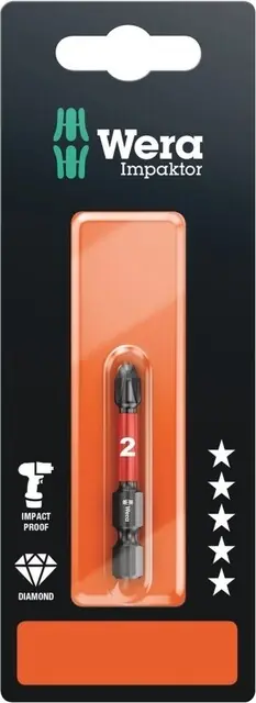 851/4 IMP DC ZB Impaktor bits PH 2 x 50 mm Phillips | Nieuw in het assortiment