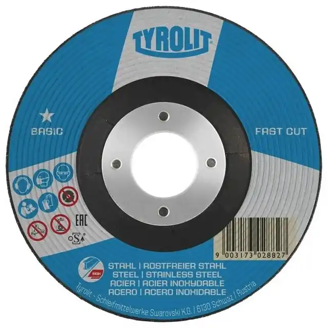 Topproduct - Tyrolit BASIC FASTCUT afbraamschijf 125 x 6,0 x 22,23 mm voor staal en RVS