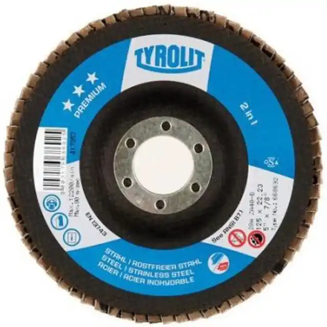 Koop vandaag - Tyrolit PREMIUM 2in1 lamellenschijf 125 x 22,23 mm korrel 40